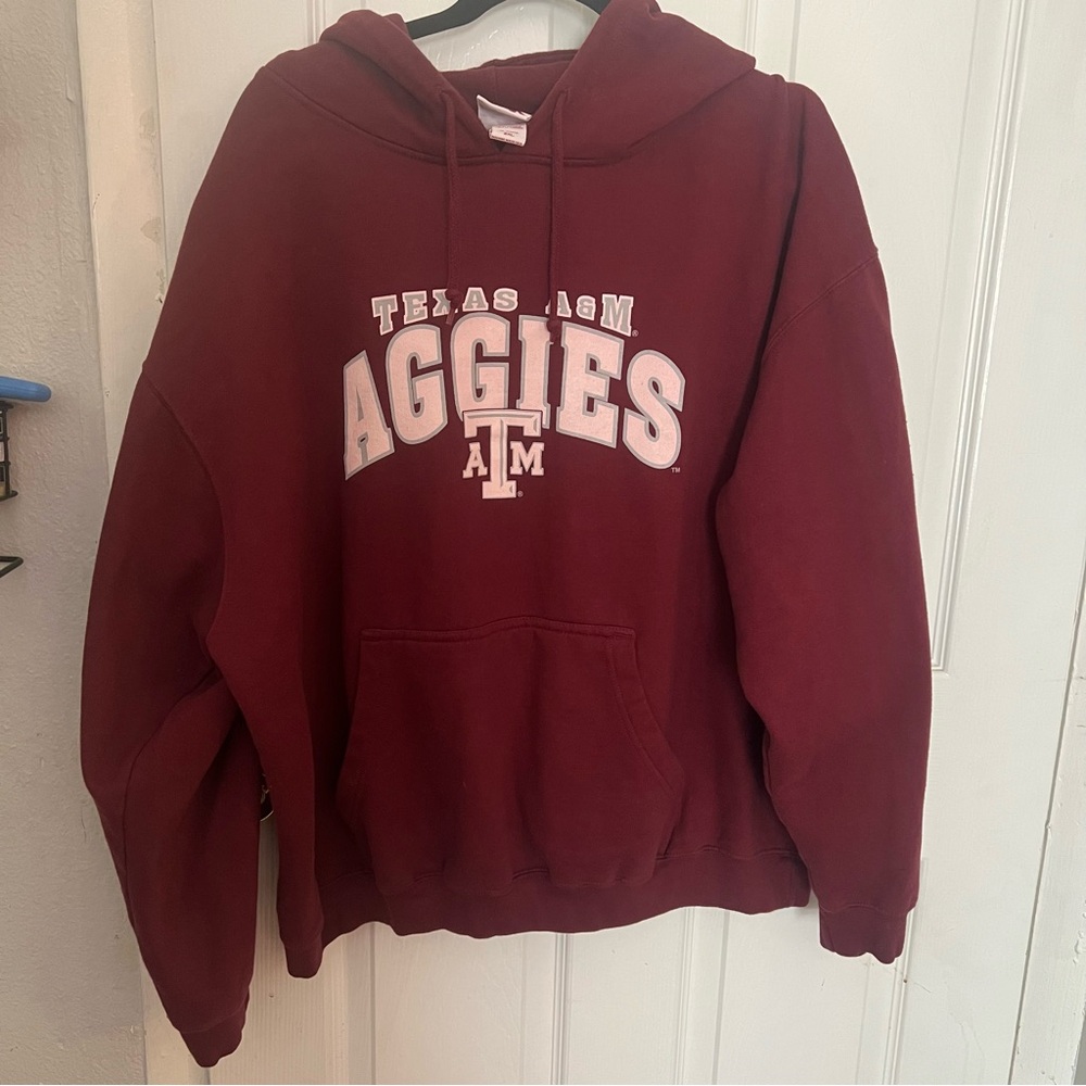 Texas A&M Aggies Men Size 2XL Red Oak Hoodie SEC NCAA College Football